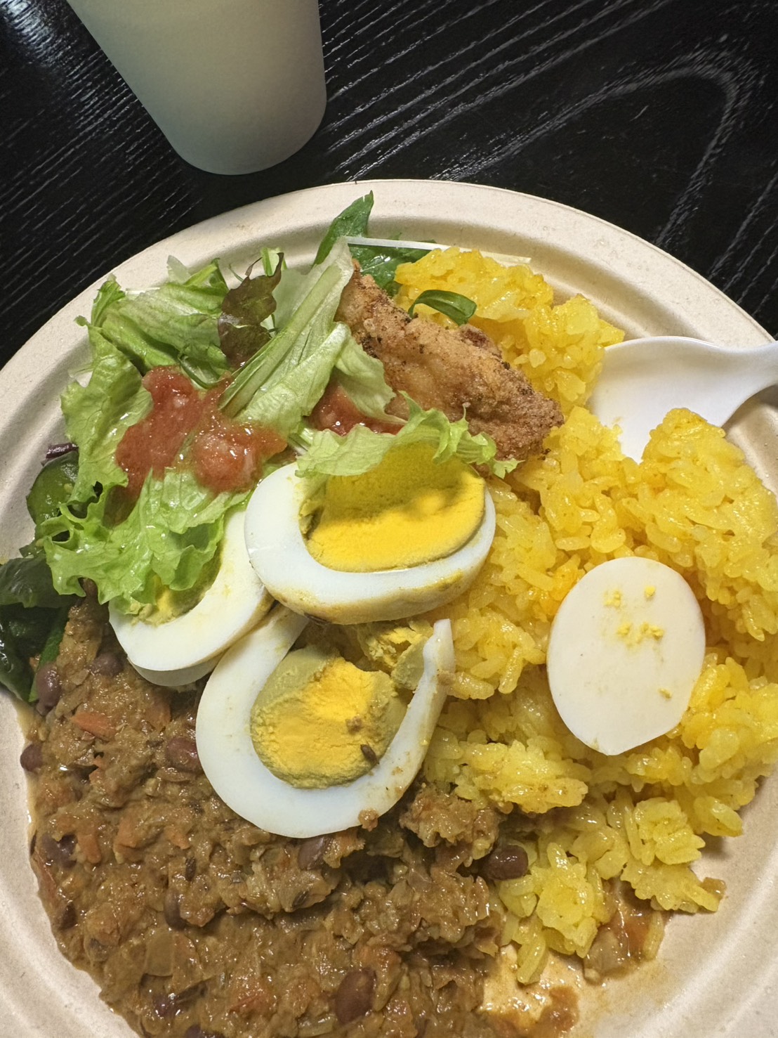 薬膳キーマカレーのプレート